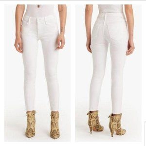 MOTHER High Waisted The Looker Crop Skinny Jeans